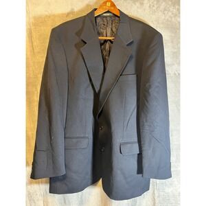 Thomas Churchill Wool Blazer Mens 46R Black Pure Virgin Wool Canada Made